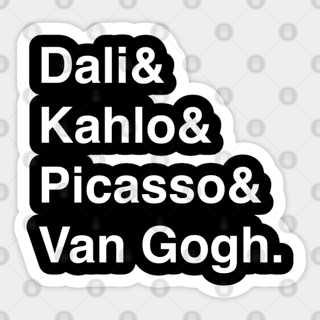 Famous artist name list Sticker by LiciaMarie